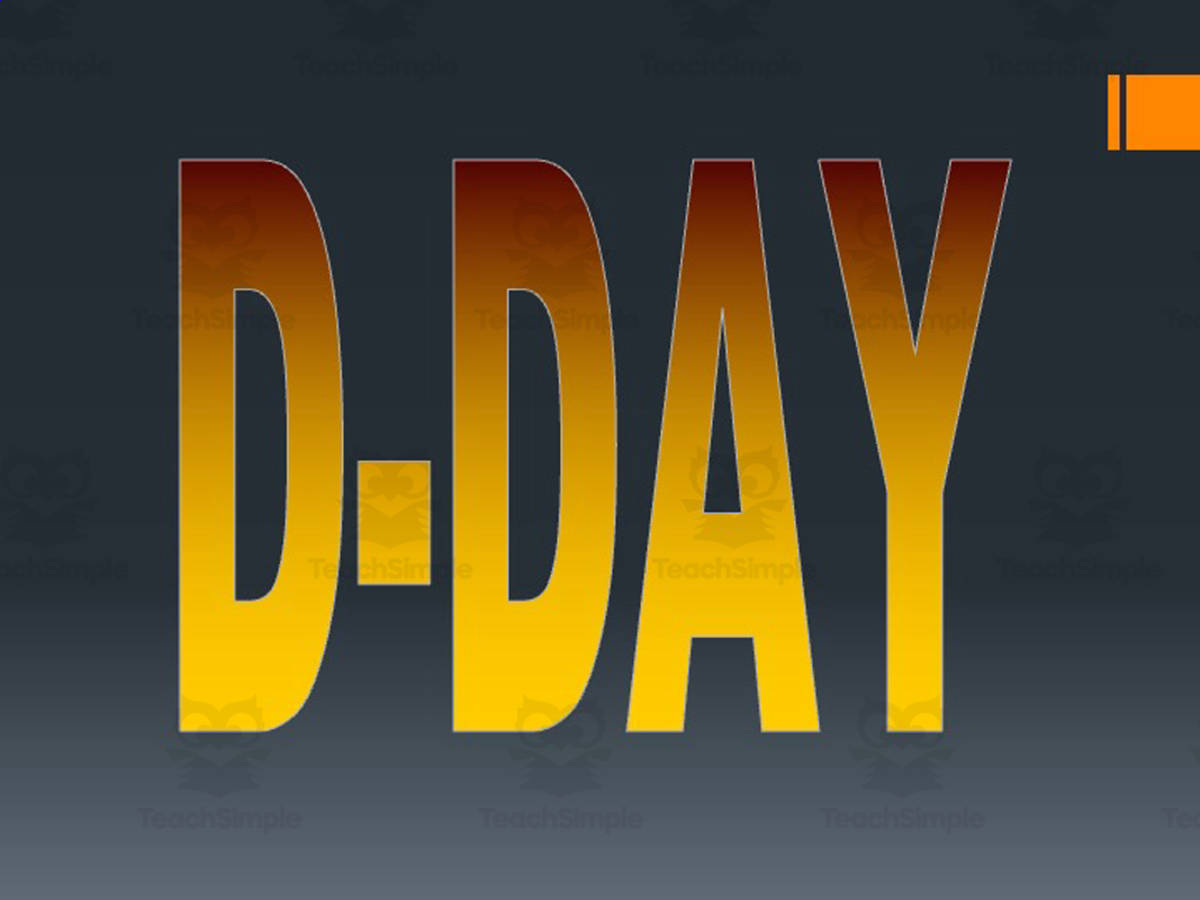 An educational teaching resource from Jason Stein entitled D-Day World History PowerPoint & Notes downloadable at Teach Simple.
