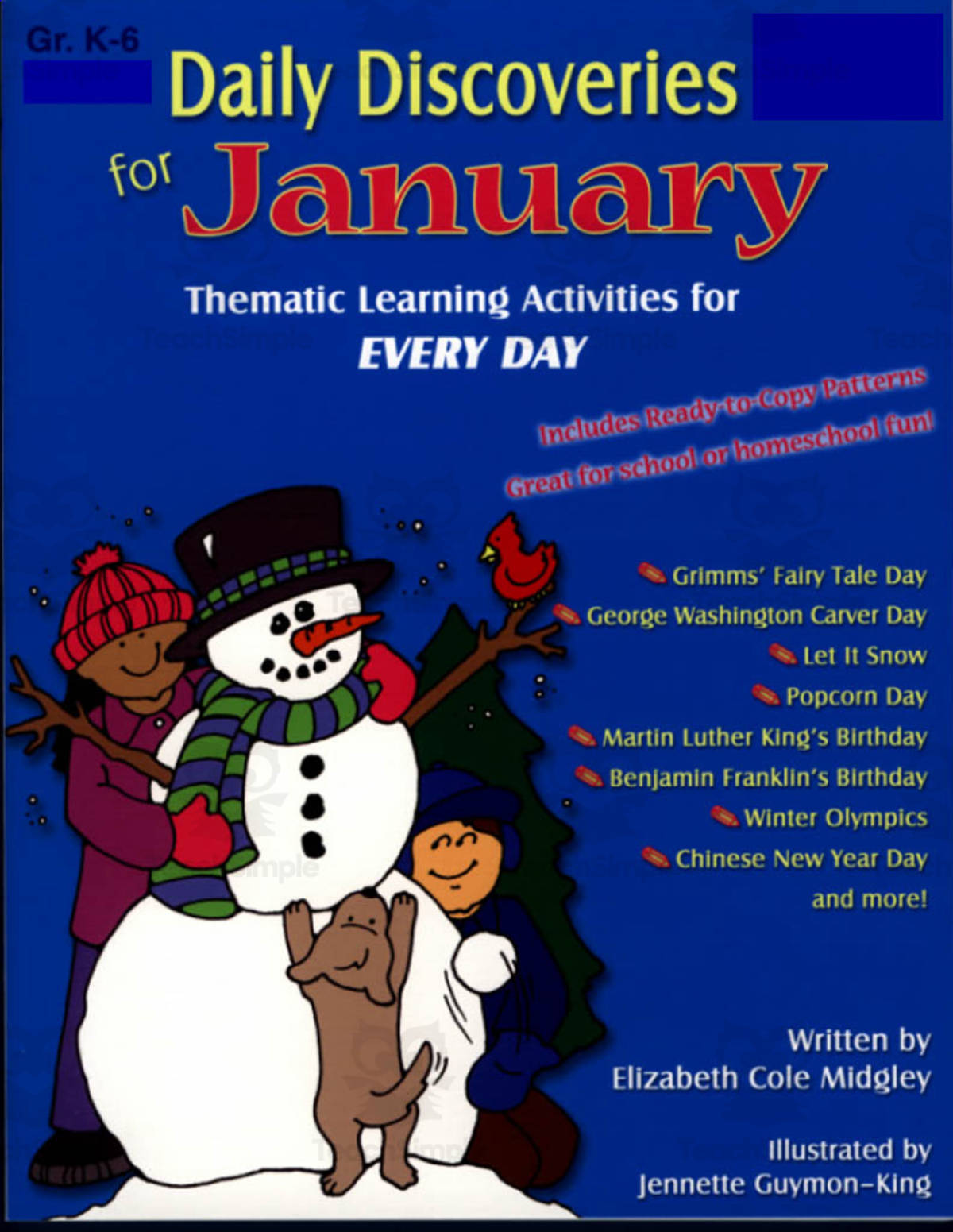 An educational teaching resource from Classroom Complete Press entitled Daily Discoveries for JANUARY: Thematic Learning Activities for EVERY DAY downloadable at Teach Simple.