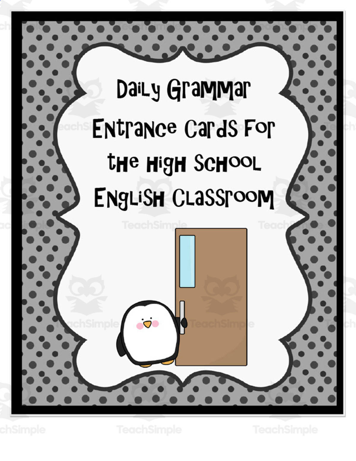 An educational teaching resource from Time Thrifty Teacher entitled Daily Grammar Entrance Cards downloadable at Teach Simple.
