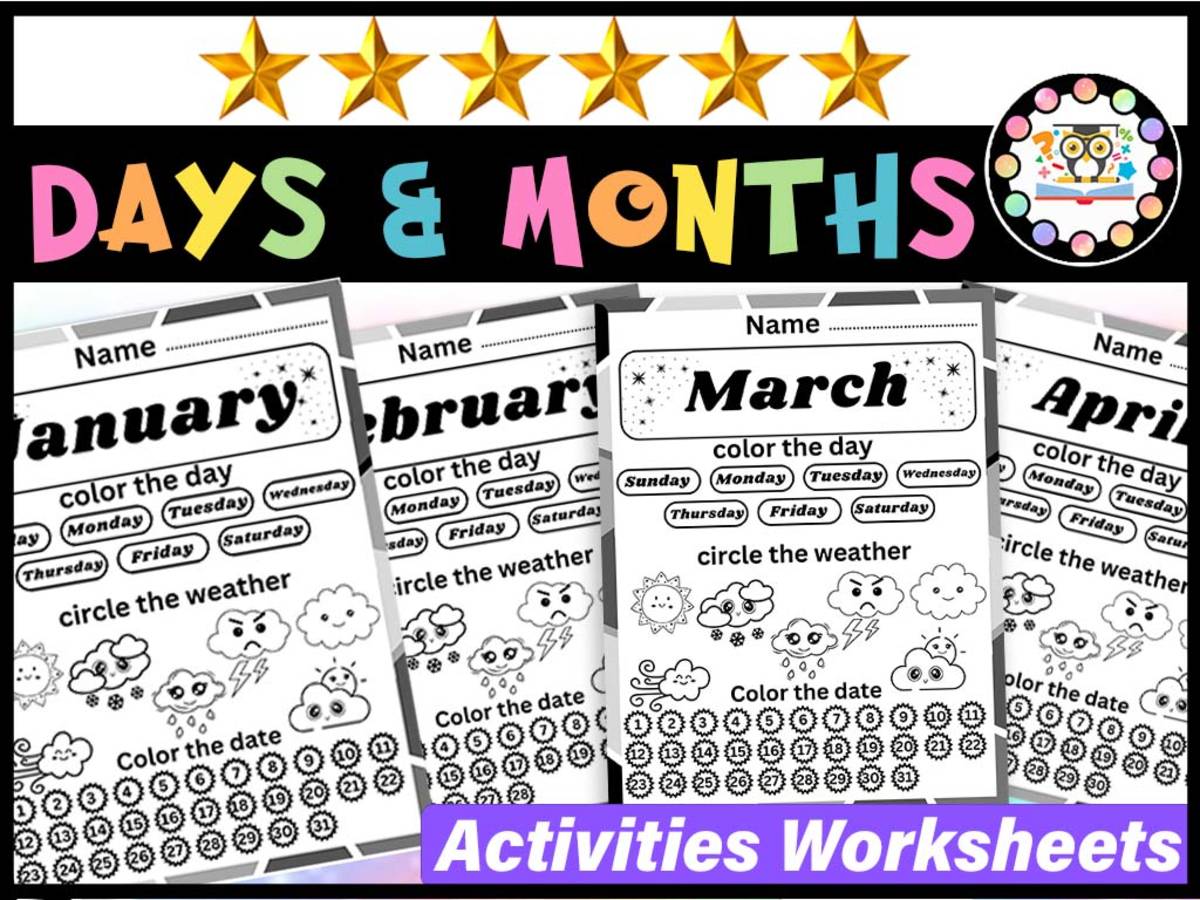 An educational teaching resource from LAMO entitled Daily Visual Calendar Worksheets|Dates,Days,Months,weather and climate downloadable at Teach Simple.
