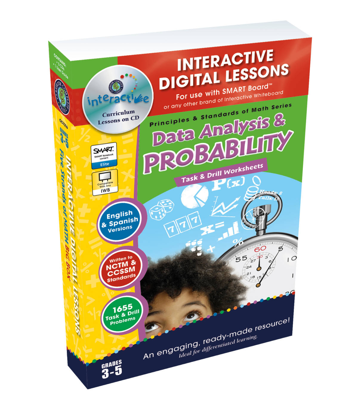 An educational teaching resource from Classroom Complete Press entitled Data Analysis & Probability - Digital Lesson Plan Gr. 3-5 - FLASH-PC downloadable at Teach Simple.