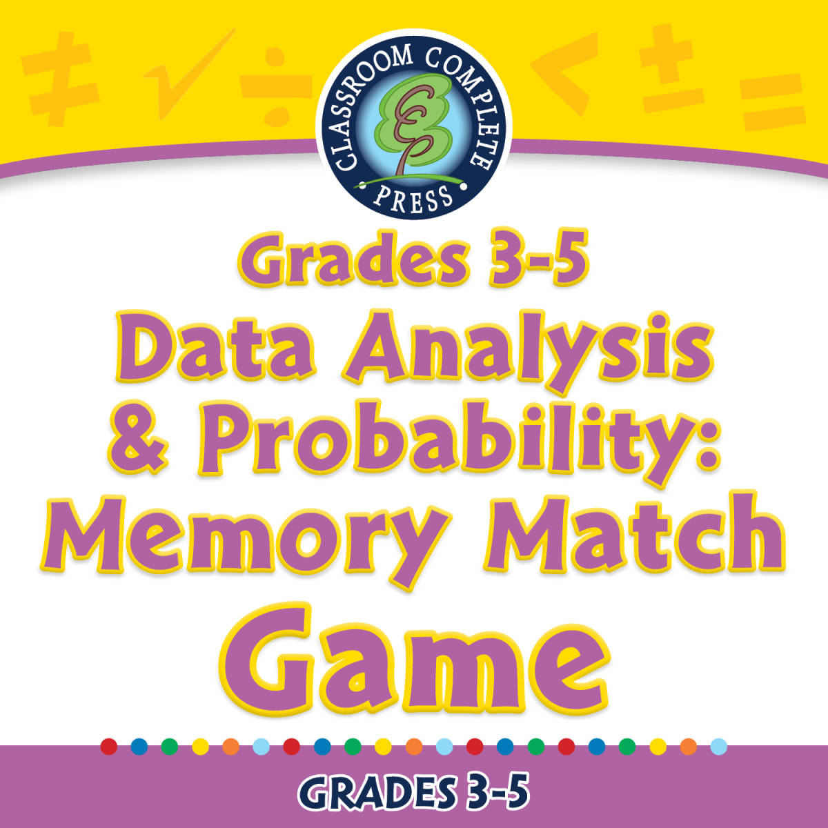 An educational teaching resource from Classroom Complete Press entitled Data Analysis & Probability: Memory Match Game for 3rd-5th - PC Software downloadable at Teach Simple.