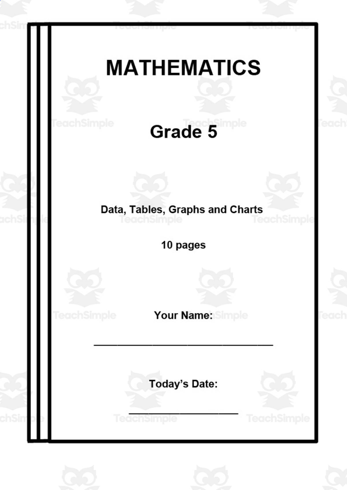 An educational teaching resource from Elementary Resources 4 U entitled Data, Tables, Graphs and Charts Math Packet downloadable at Teach Simple.