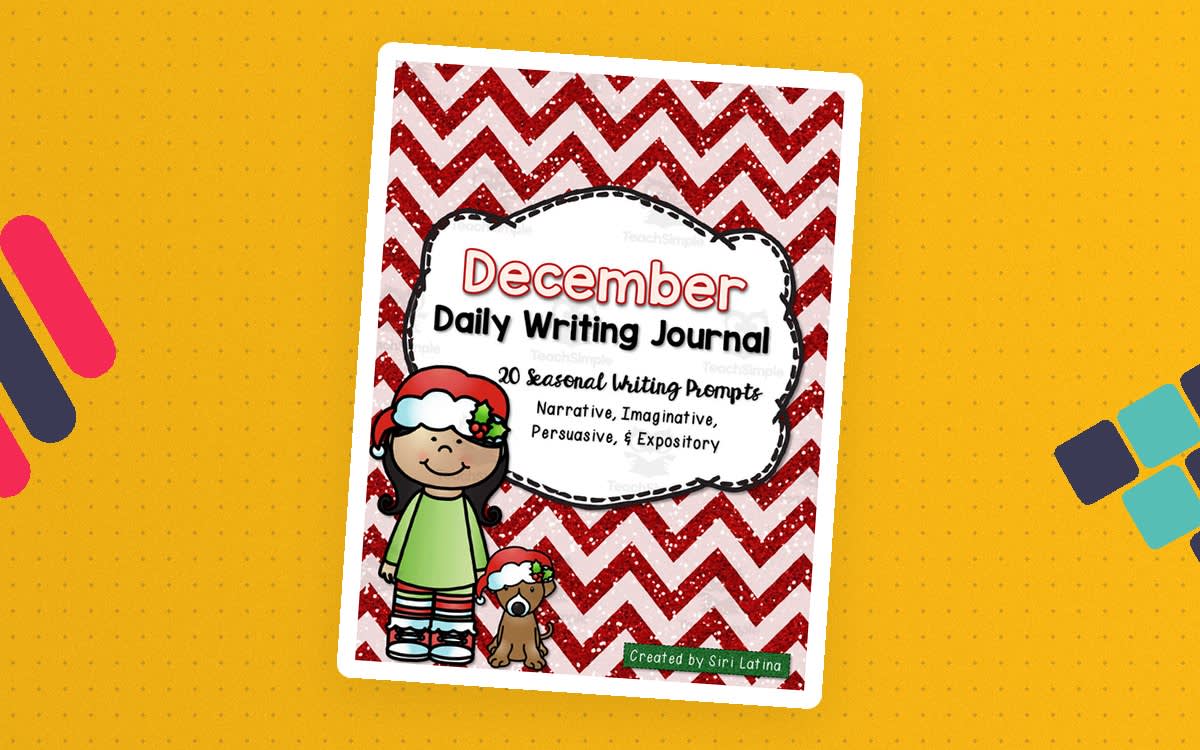 An educational teaching resource from Siri Latina entitled December Daily Writing Journal downloadable at Teach Simple.