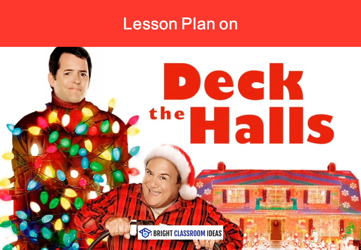 An educational teaching resource from Bright Classroom Ideas Marketplace entitled Deck the Halls (2006) ELA Movie Guide | 2-Hour Lesson & Worksheets downloadable at Teach Simple.