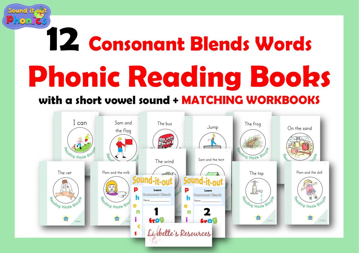 An educational teaching resource from Lilibette's Resources entitled Decodable Reading Books: Consonant Blends With a Short Vowel Sound downloadable at Teach Simple.
