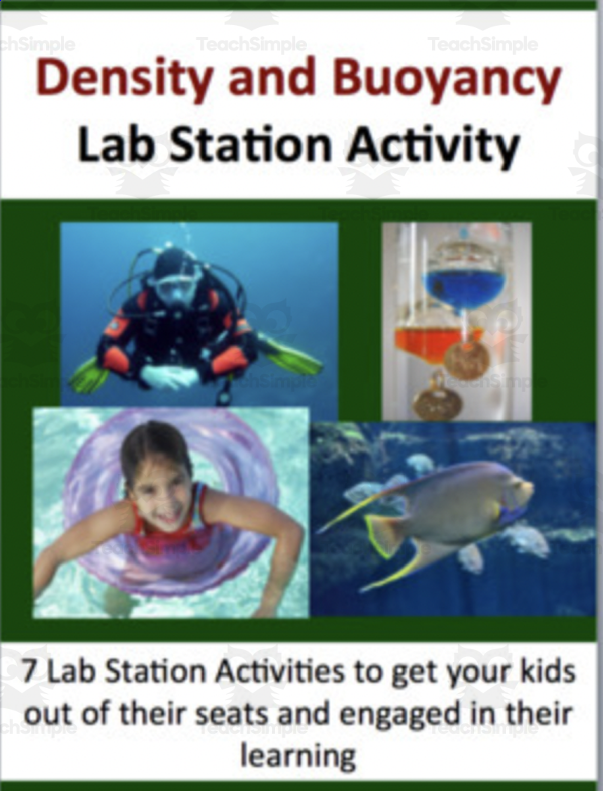 An educational teaching resource from Teach With Fergy entitled Density and Buoyancy – Lab Station Activity downloadable at Teach Simple.