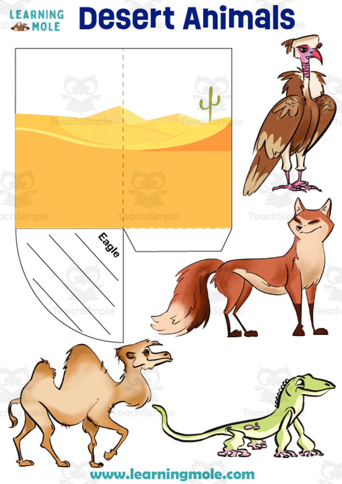 An educational teaching resource from Educational Voice entitled Desert Activity downloadable at Teach Simple.