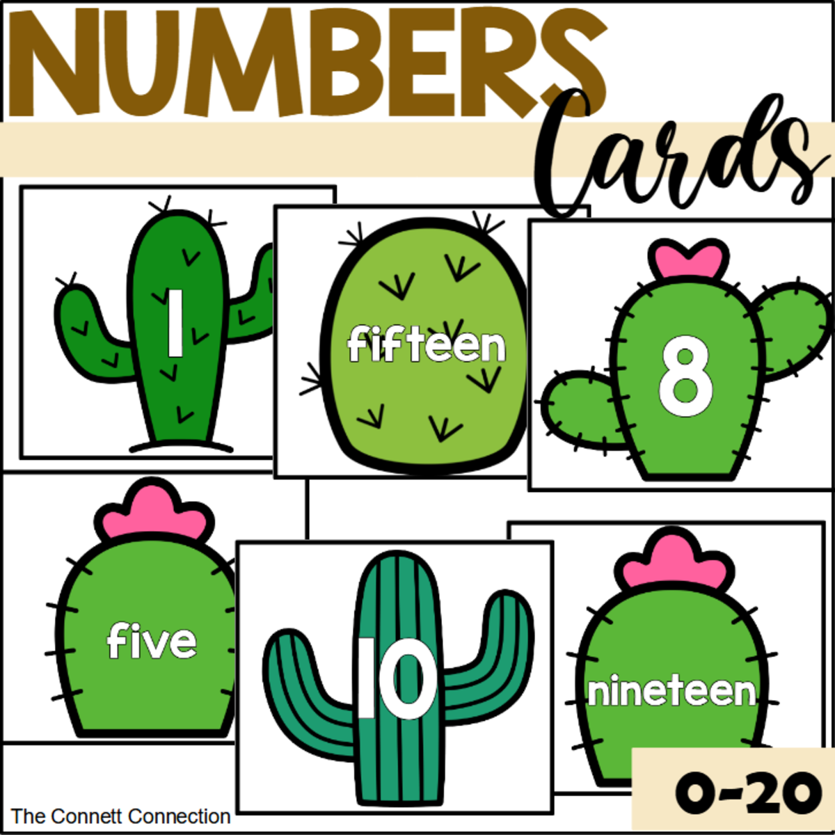 An educational teaching resource from The Connett Connection entitled Desert Number Cards downloadable at Teach Simple.