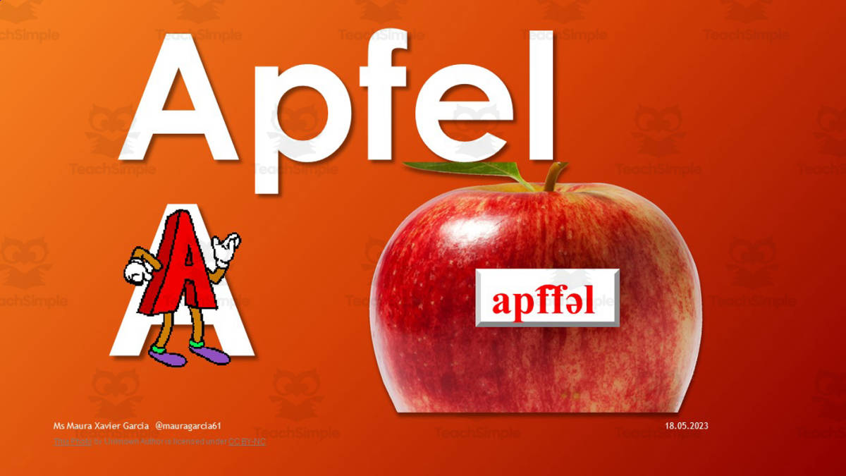 An educational teaching resource from Learning Resources Producer entitled Deutsches Alphabet und Wortschatz downloadable at Teach Simple.