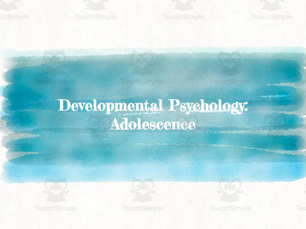 An educational teaching resource from Skinner's Box entitled Developmental Psychology: Adolescence Lecture Slides downloadable at Teach Simple.