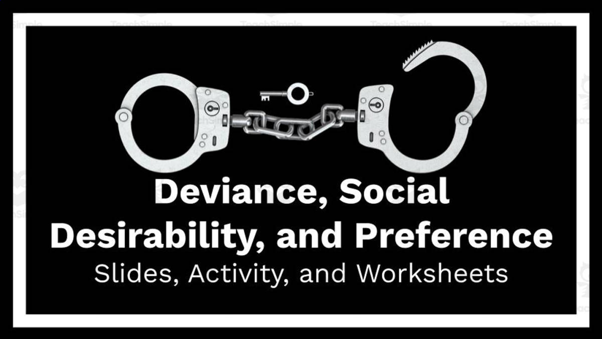 An educational teaching resource from Ed Dynamic entitled Deviance and Family Placement downloadable at Teach Simple.