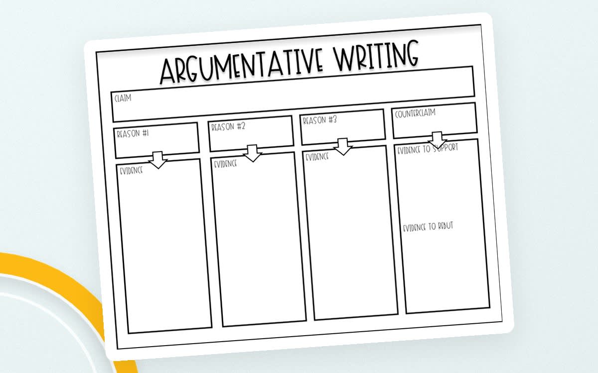 An educational teaching resource from Fairways and Chalkboards entitled Digital Graphic Organizers: Argumentative Writing downloadable at Teach Simple.