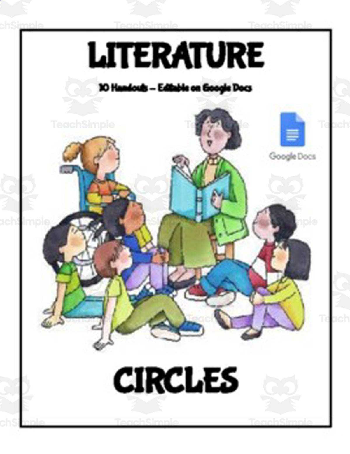 An educational teaching resource from Roombop entitled Digital Literature Circles Templates (Editable on Google Docs) downloadable at Teach Simple.