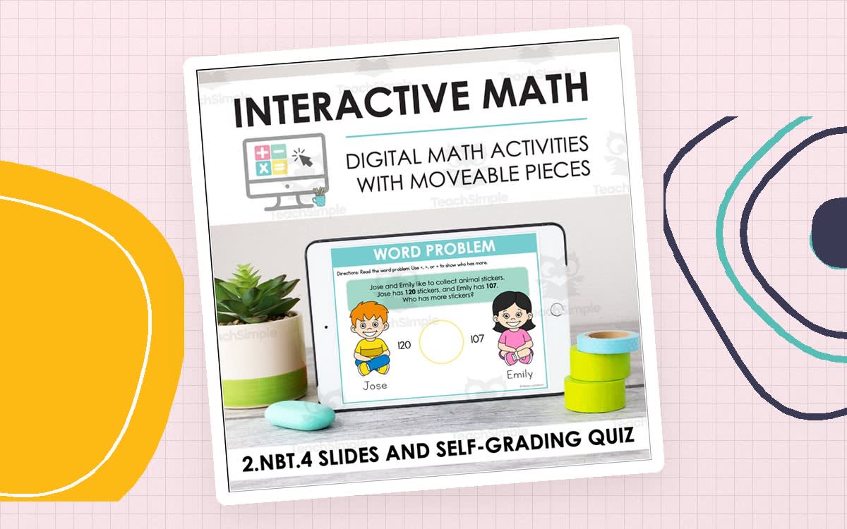 An educational teaching resource from Markers and Minions entitled Digital Math for 2.NBT.4 - Understanding Place Value (Slides + Self-Grading Quiz) downloadable at Teach Simple.
