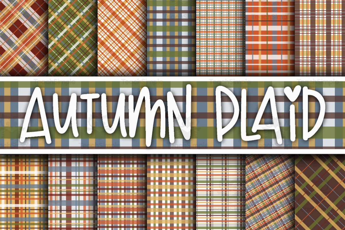 An educational teaching resource from OldMarket entitled Digital Paper: Autumn Plaid downloadable at Teach Simple.