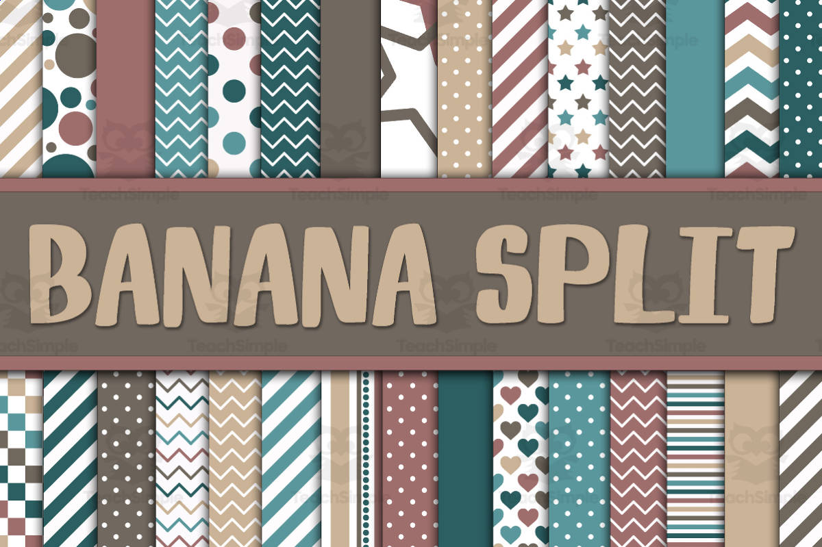 An educational teaching resource from OldMarket entitled Digital Paper: Banana Split downloadable at Teach Simple.