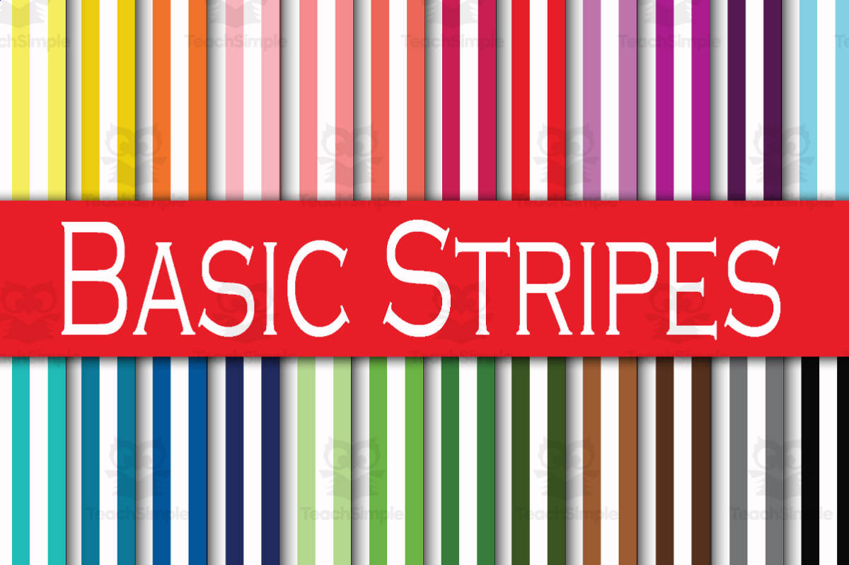 An educational teaching resource from OldMarket entitled Digital Paper: Basic Stripes downloadable at Teach Simple.
