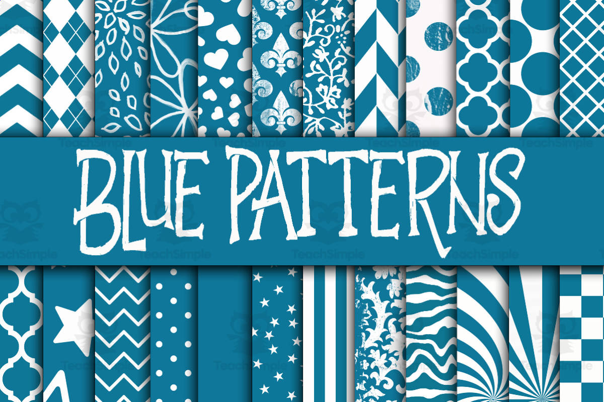 An educational teaching resource from OldMarket entitled Digital Paper: Blue Pattern downloadable at Teach Simple.