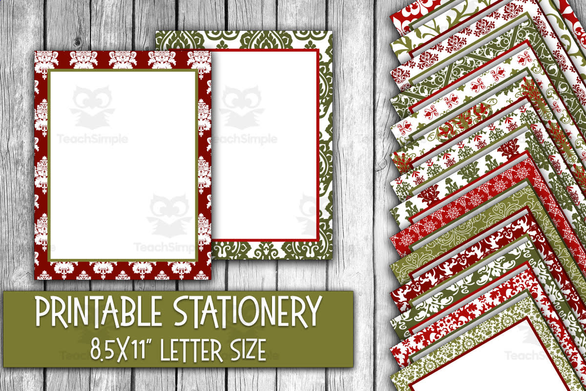 An educational teaching resource from OldMarket entitled Digital Paper: Christmas Damask downloadable at Teach Simple.