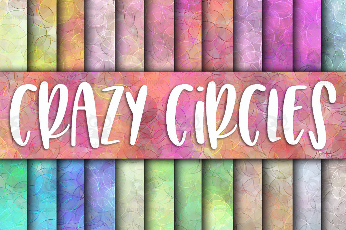 An educational teaching resource from OldMarket entitled Digital Paper: Crazy Circles downloadable at Teach Simple.