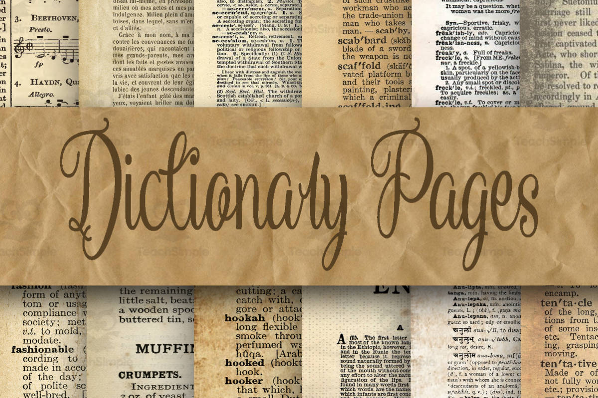 An educational teaching resource from OldMarket entitled Digital Paper: Dictionary downloadable at Teach Simple.