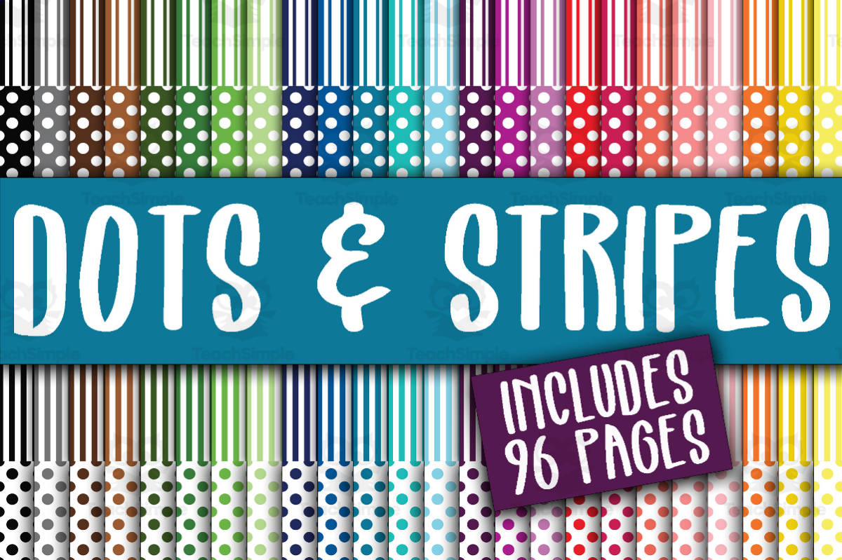 An educational teaching resource from OldMarket entitled Digital Paper: Dots and Stripes downloadable at Teach Simple.