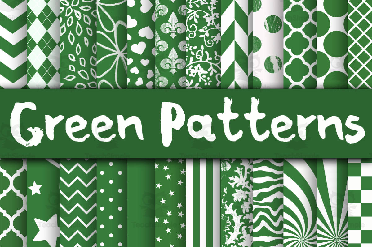 An educational teaching resource from OldMarket entitled Digital Paper: Green Designs downloadable at Teach Simple.