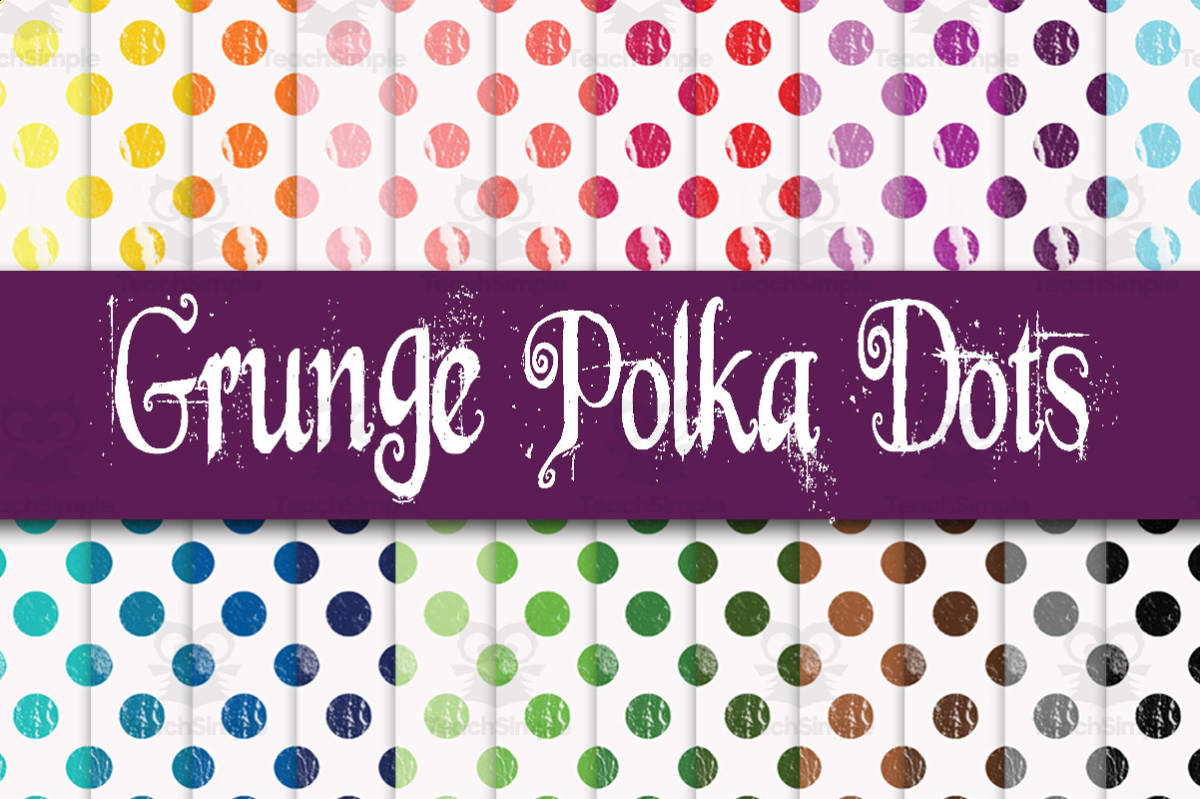 An educational teaching resource from OldMarket entitled Digital Paper: Grunge Polka Dots downloadable at Teach Simple.