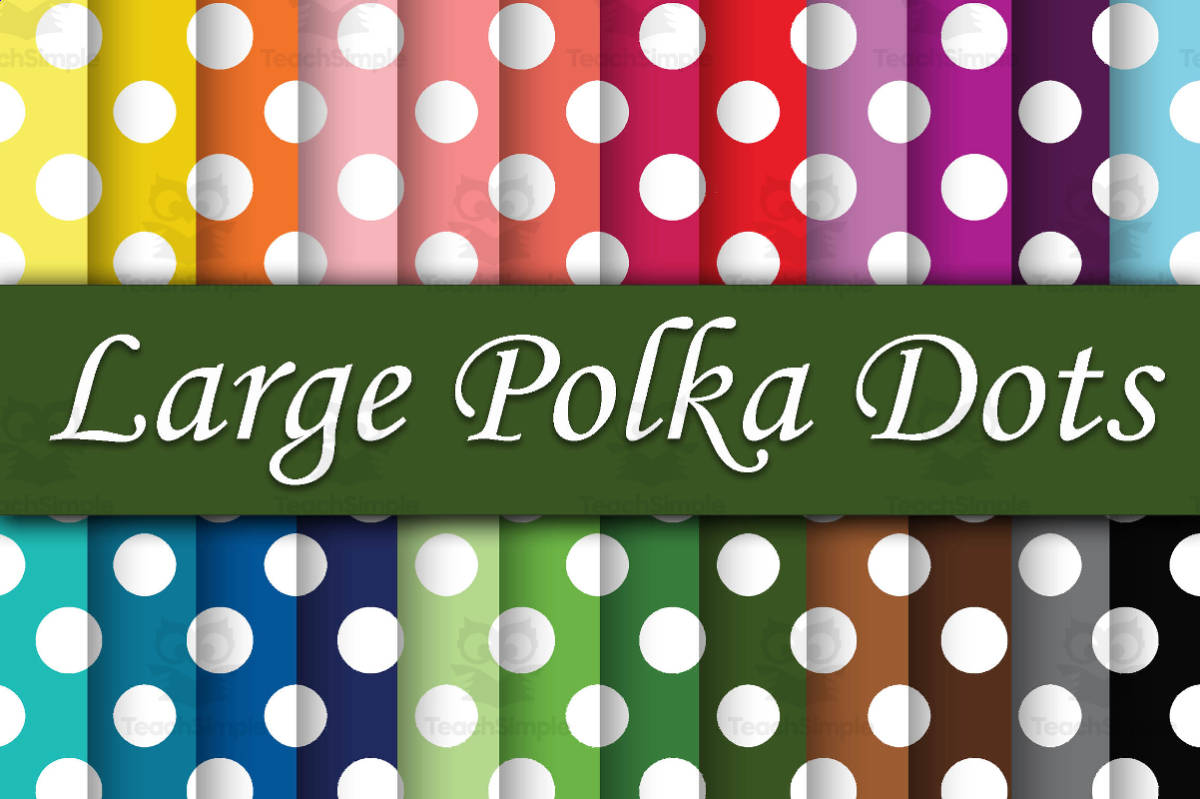 An educational teaching resource from OldMarket entitled Digital Paper: Large Polka Dots downloadable at Teach Simple.