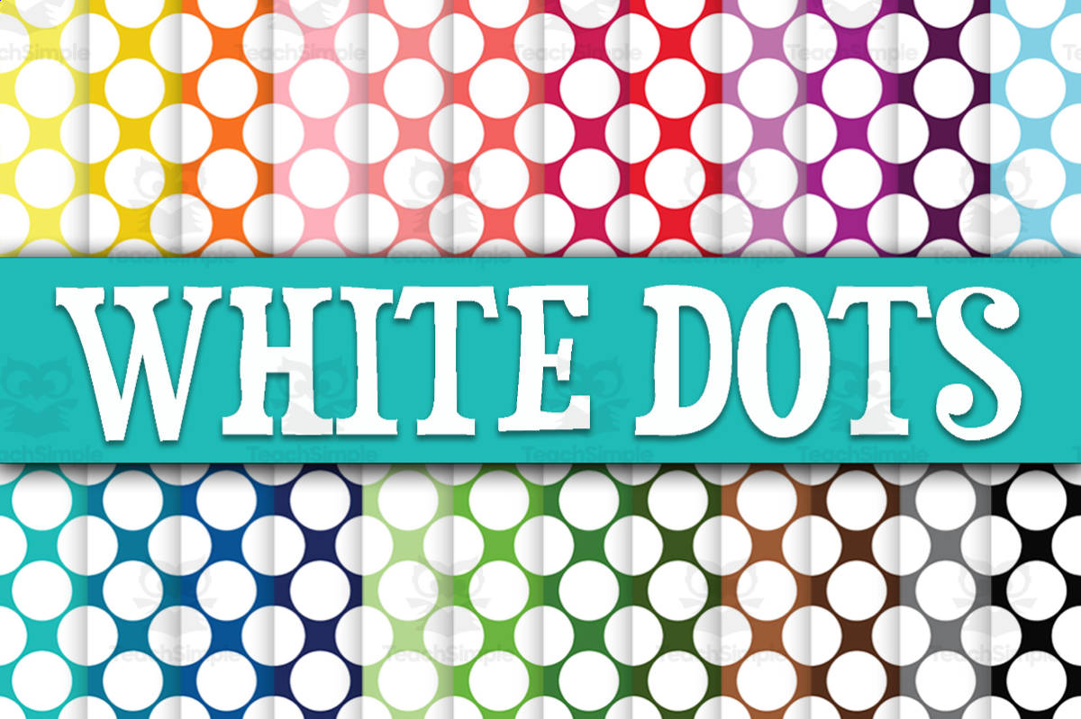 An educational teaching resource from OldMarket entitled Digital Paper: Large White Dots downloadable at Teach Simple.