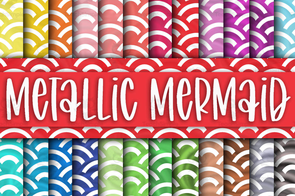 An educational teaching resource from OldMarket entitled Digital Paper: Metallic Mermaid Scales downloadable at Teach Simple.