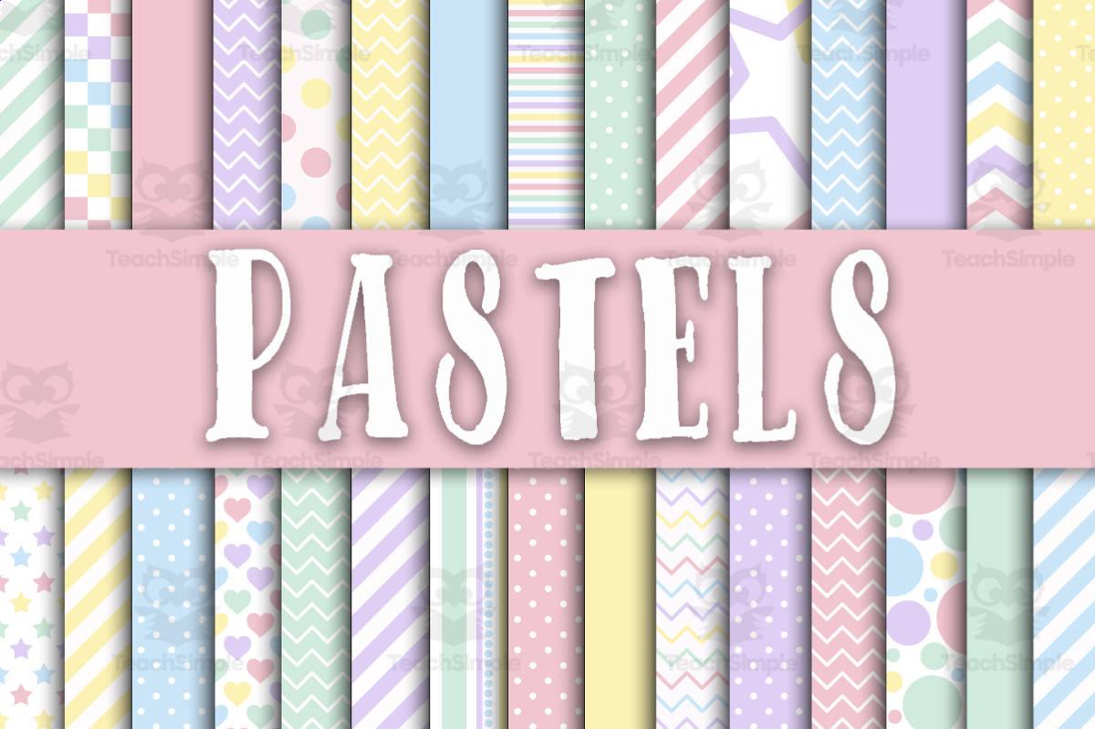An educational teaching resource from OldMarket entitled Digital Paper: Pastels downloadable at Teach Simple.