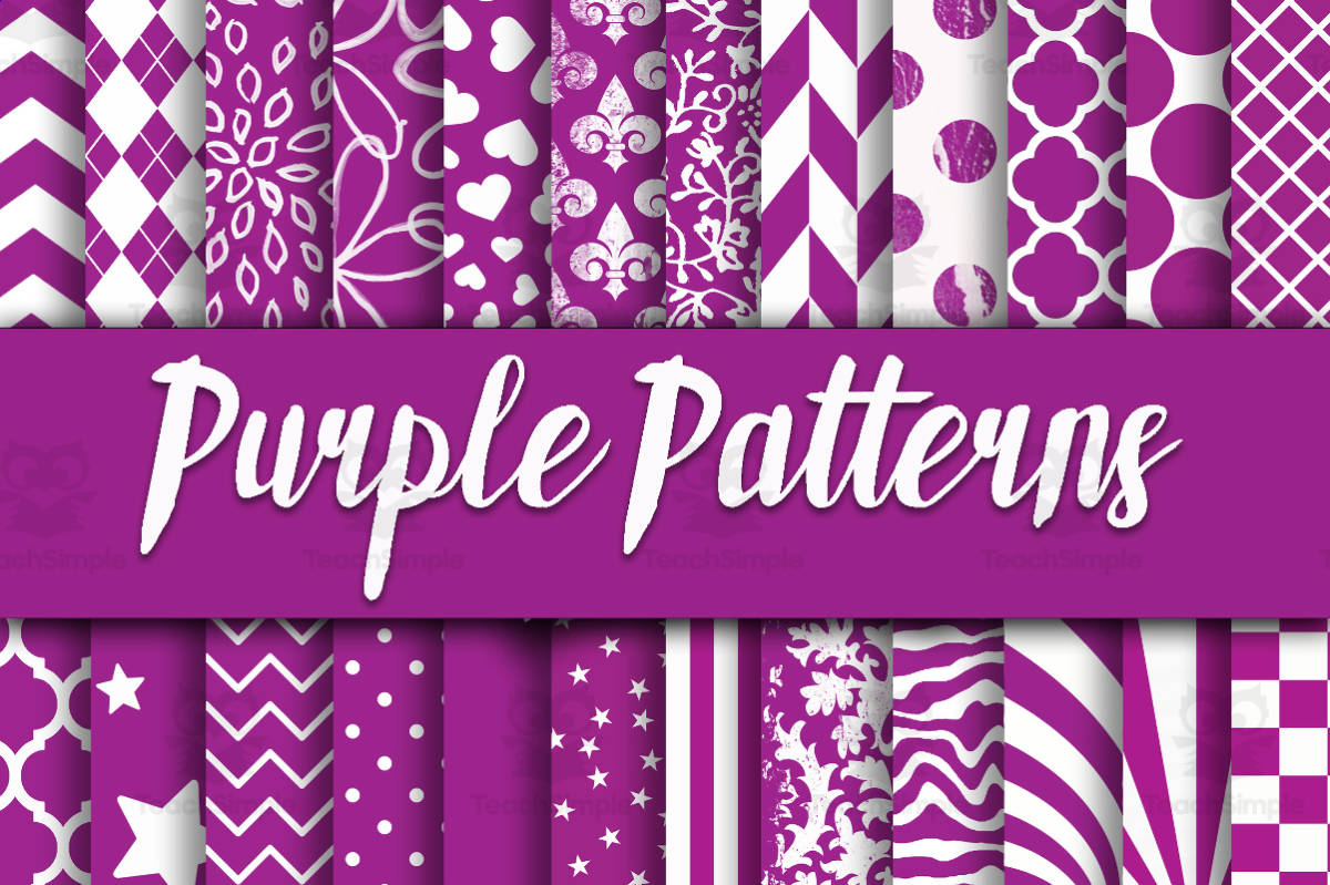 An educational teaching resource from OldMarket entitled Digital Paper: Purple Designs downloadable at Teach Simple.