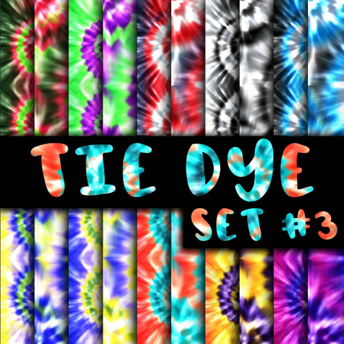 An educational teaching resource from OldMarket entitled Digital Paper: Seamless Tie Dye Set 3 downloadable at Teach Simple.