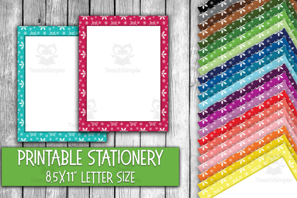 An educational teaching resource from OldMarket entitled Digital Paper: Snowflakes downloadable at Teach Simple.