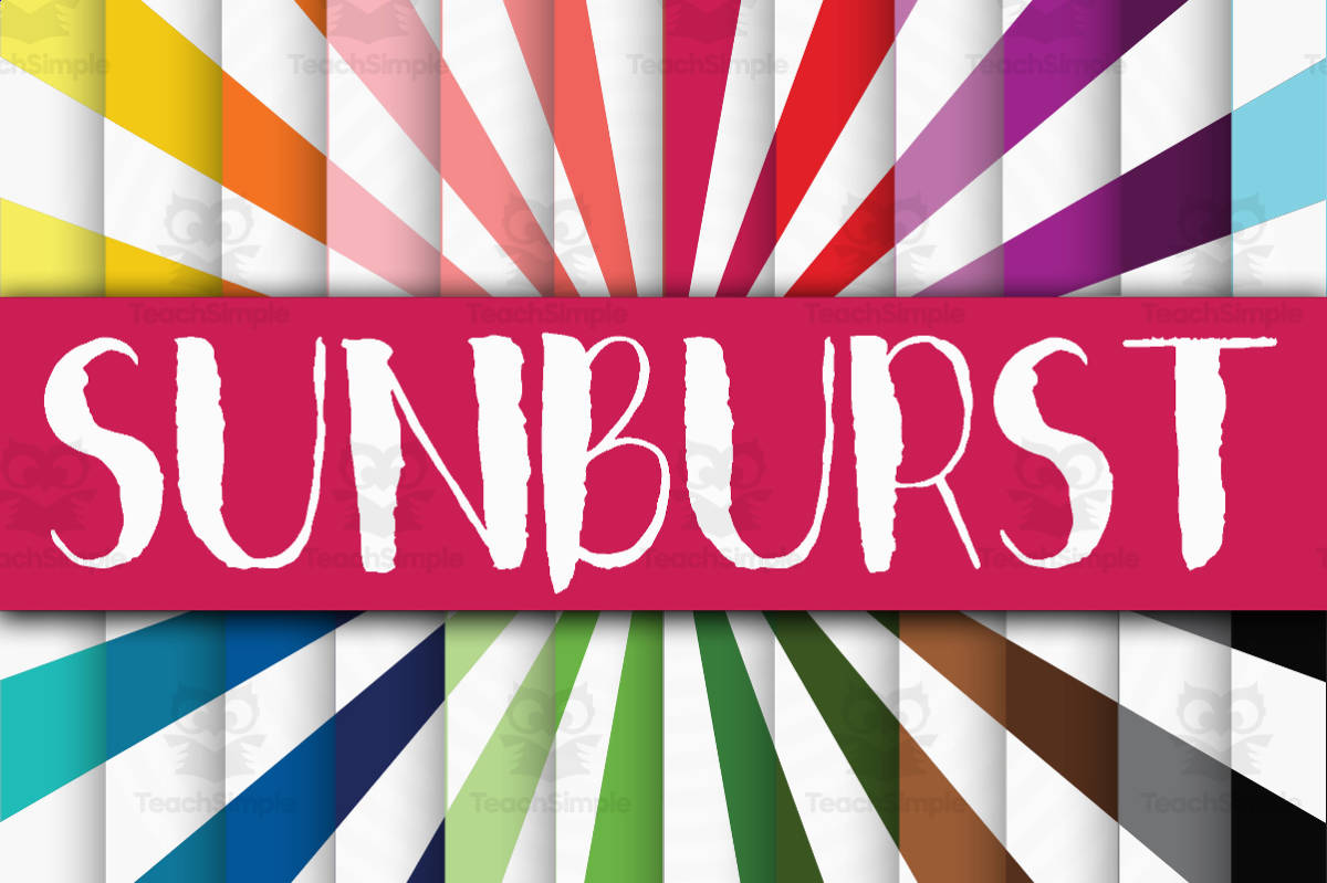 An educational teaching resource from OldMarket entitled Digital Paper: Sunbursts downloadable at Teach Simple.
