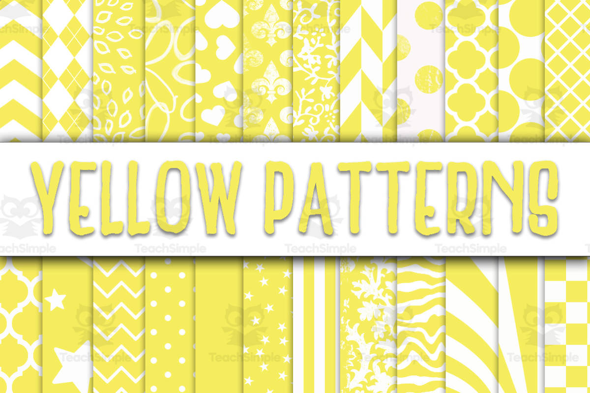 An educational teaching resource from OldMarket entitled Digital Paper: Yellow Patterns downloadable at Teach Simple.