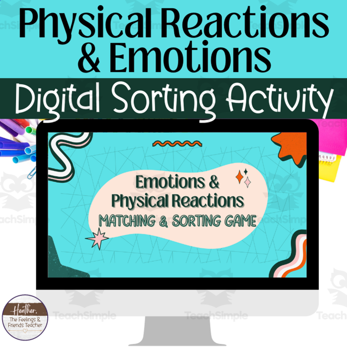 An educational teaching resource from The Feelings and Friends Teacher entitled Digital Sorting Activity-- Identifying Different Emotions and How They downloadable at Teach Simple.