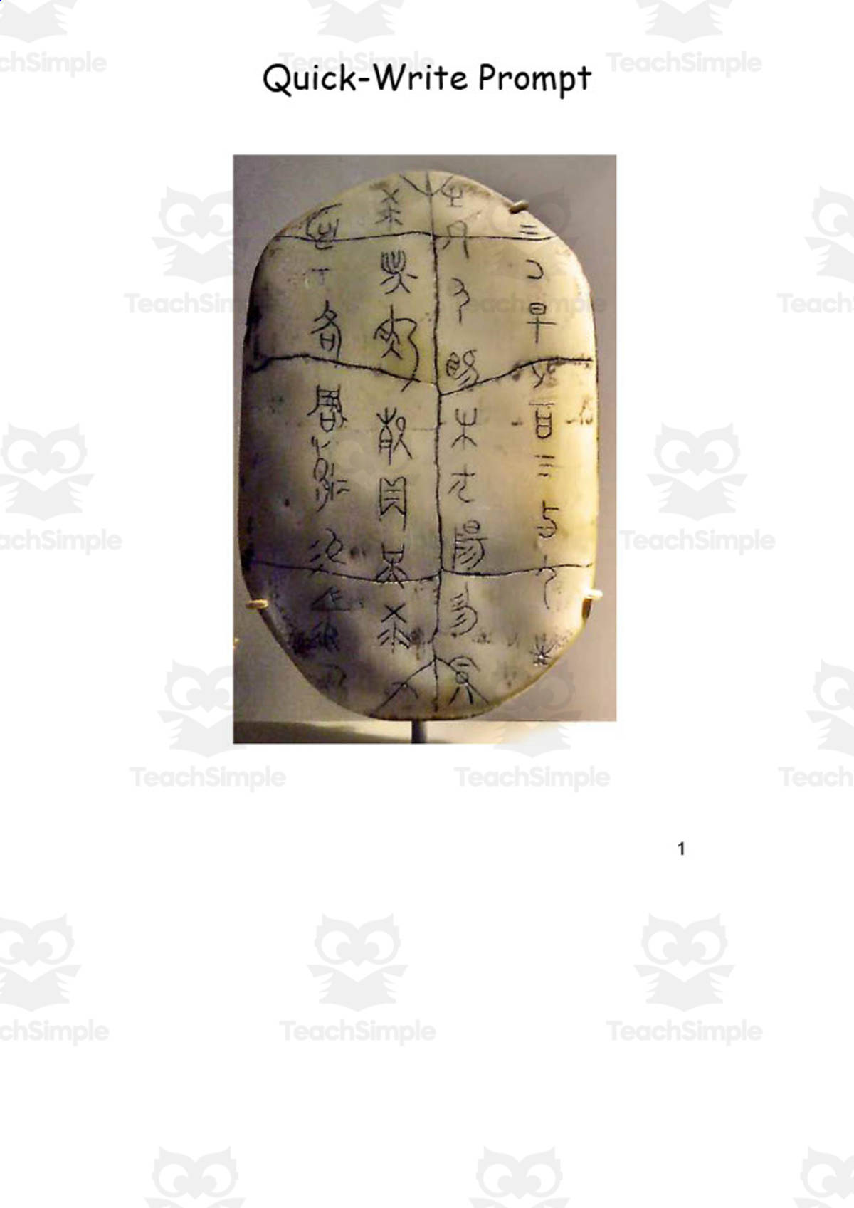 An educational teaching resource from Anyone Can Learn entitled Discover Ancient China | Big Picture and Key Facts downloadable at Teach Simple.