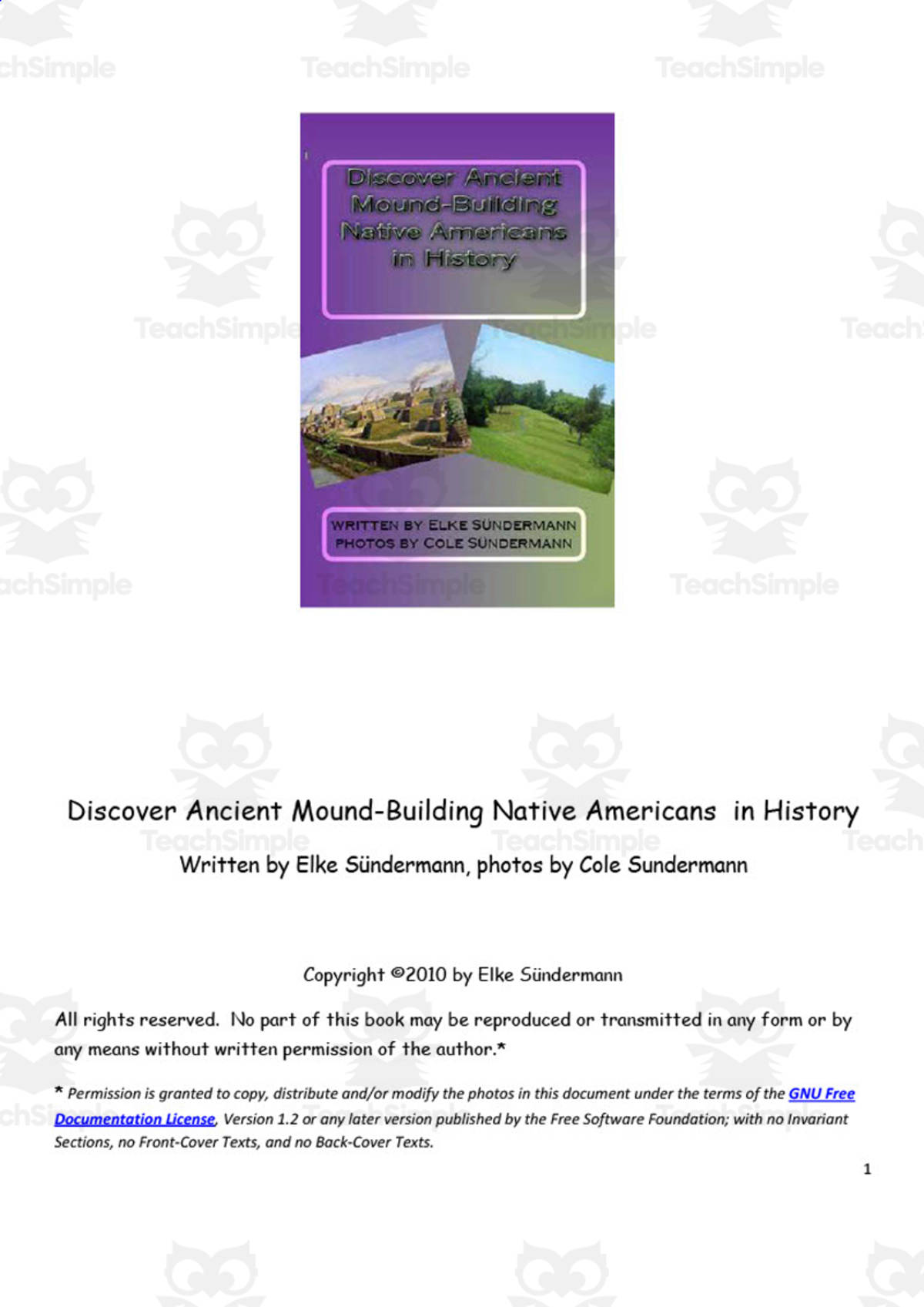 An educational teaching resource from Anyone Can Learn entitled Discover Ancient Mound Builders eBook downloadable at Teach Simple.