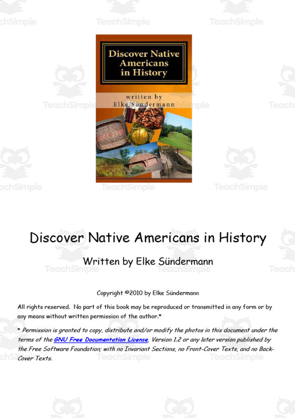 An educational teaching resource from Anyone Can Learn entitled Discover Native American History eBook downloadable at Teach Simple.