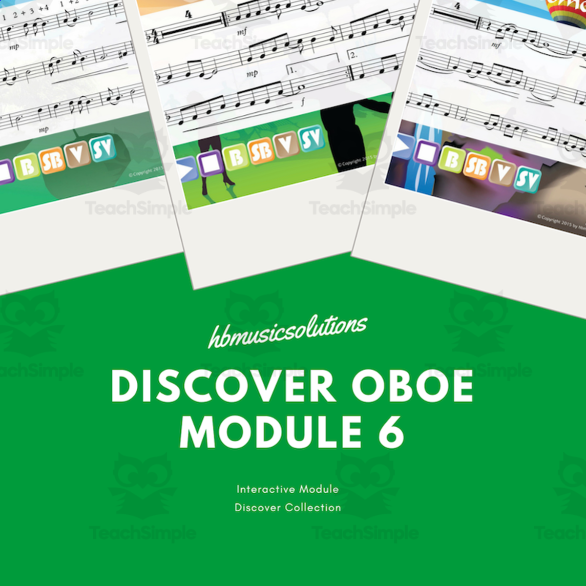 An educational teaching resource from Hbmusicsolutions's Shop entitled Discover Oboe 6 - Interactive Instrumental Music Activity downloadable at Teach Simple.
