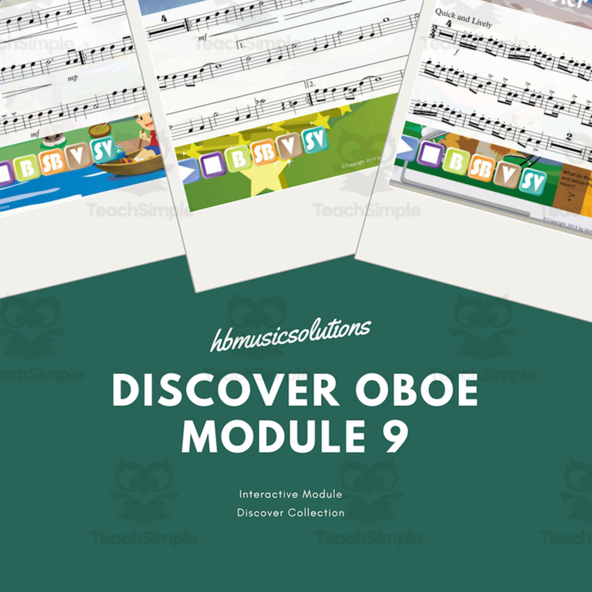 An educational teaching resource from Hbmusicsolutions's Shop entitled Discover Oboe 9 - Interactive Instrumental Music Activity downloadable at Teach Simple.