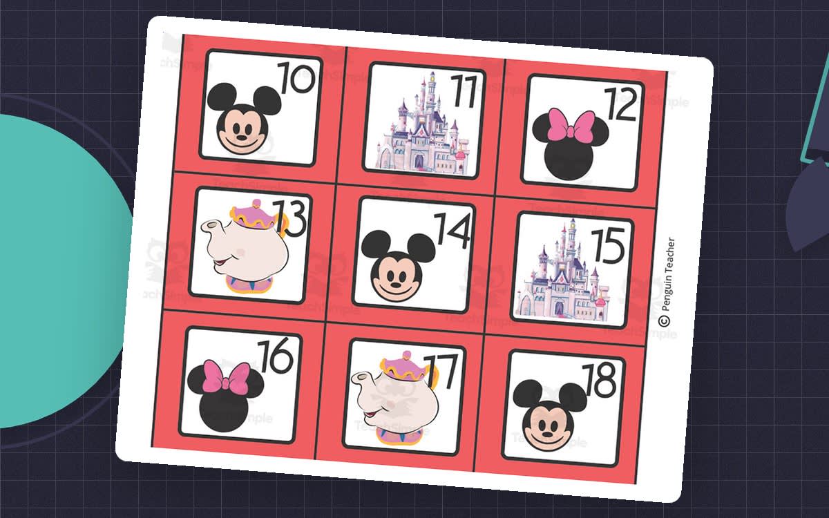 An educational teaching resource from Penguin Teacher Store entitled Disney Theme Calendar Pieces downloadable at Teach Simple.