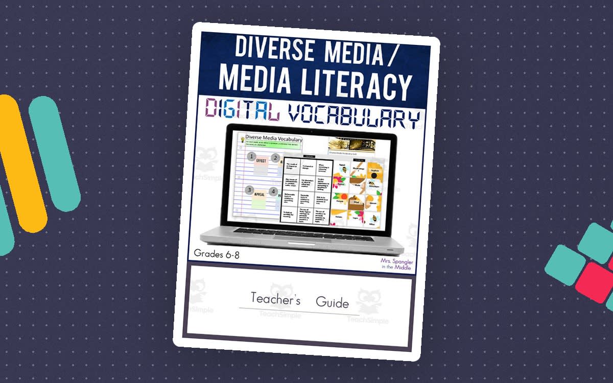 An educational teaching resource from Mrs. Spangler in the Middle entitled Diverse Media Digital Vocabulary downloadable at Teach Simple.