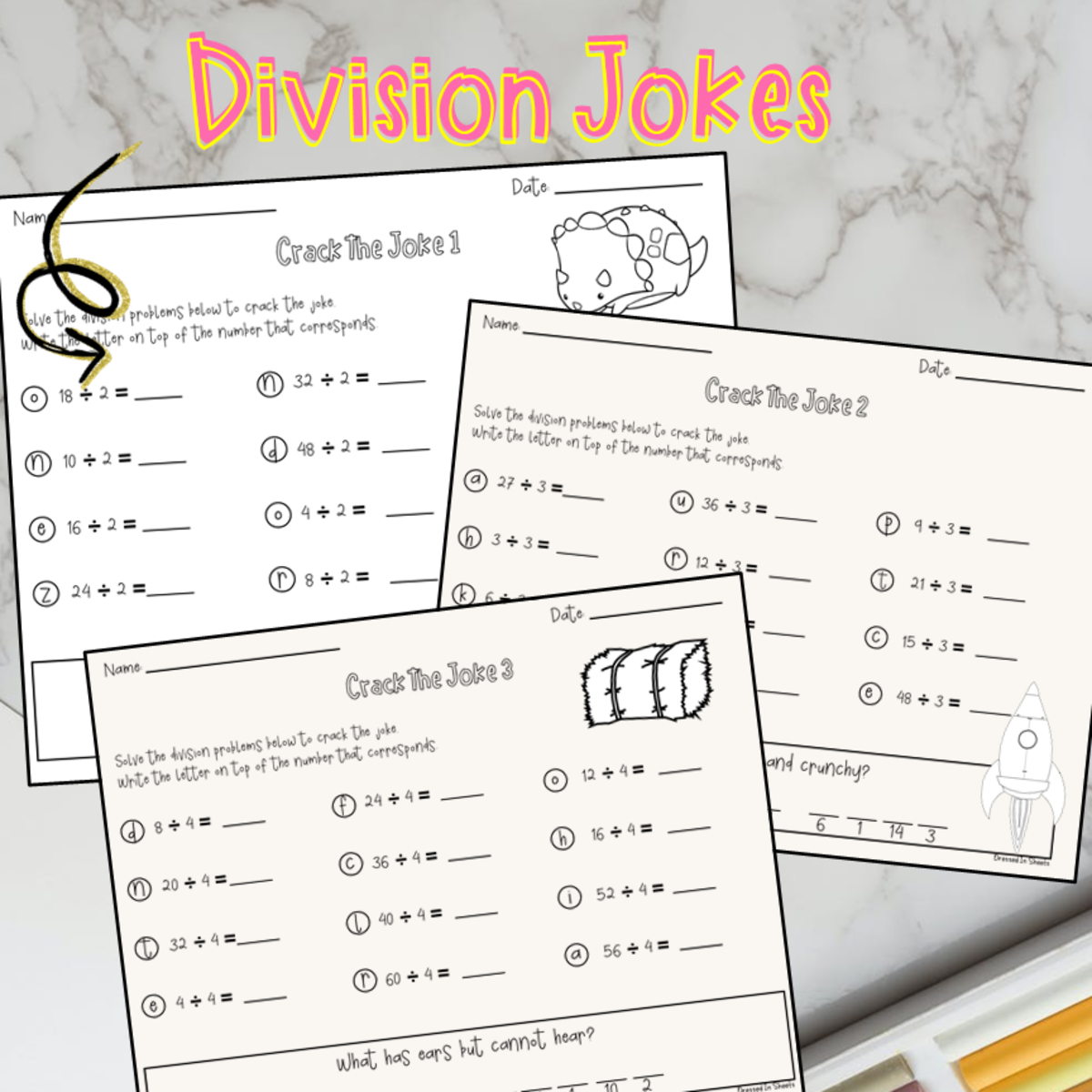 An educational teaching resource from Soumara Siddiqui entitled Division Jokes downloadable at Teach Simple.