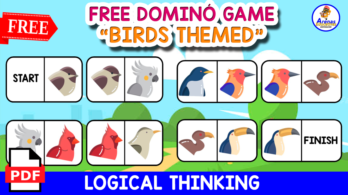 An educational teaching resource from EDITORIAL LAURA EDUCA entitled DOMINÓ OF BIRDS | FREE RESOURCE downloadable at Teach Simple.