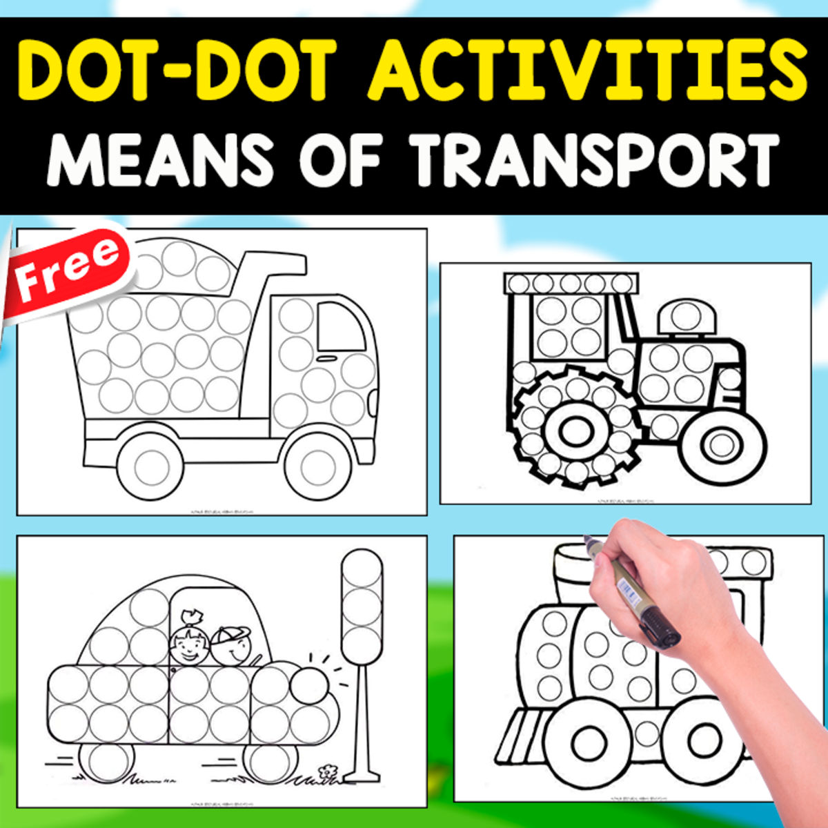 An educational teaching resource from EDITORIAL LAURA EDUCA entitled DOT-DOT ACTIVITIES | MEANS OF TRANSPORT downloadable at Teach Simple.