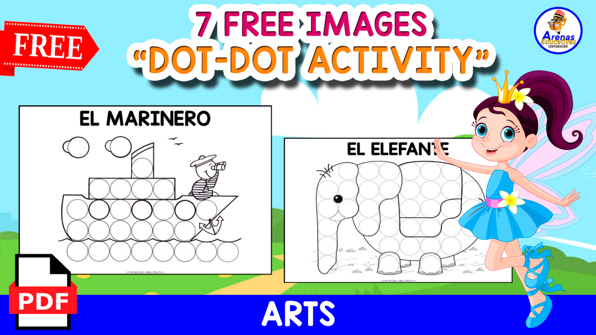 An educational teaching resource from EDITORIAL LAURA EDUCA entitled DOT-DOT ACTIVITY | 7 FREE IMAGES downloadable at Teach Simple.